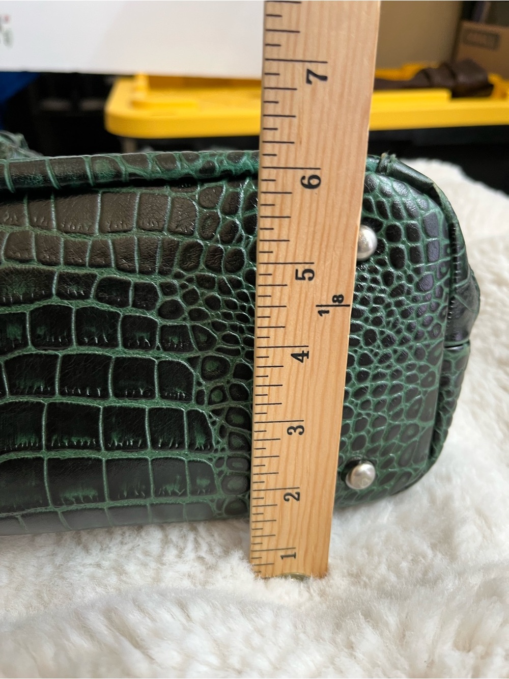 Patricia Nash Dark Green Croc-Embossed Tote with Tassel Charm - Picture 16 of 16